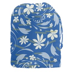 Folk Flowers Pattern Drawstring Pouch (3xl) by Eskimos