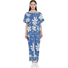 Folk Flowers Pattern Batwing Lightweight Jumpsuit by Eskimos