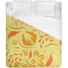 Folk Flowers Pattern Duvet Cover (california King Size) by Eskimos