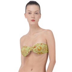 Folk Flowers Pattern Classic Bandeau Bikini Top  by Eskimos