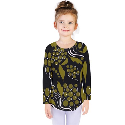 Folk Flowers Pattern  Kids  Long Sleeve Tee by Eskimos