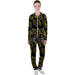 Folk Flowers Pattern  Casual Jacket And Pants Set by Eskimos