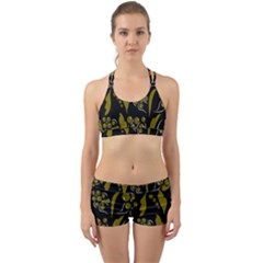 Folk Flowers Pattern  Back Web Gym Set by Eskimos