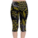 Folk flowers pattern  Velvet Capri Leggings  View2