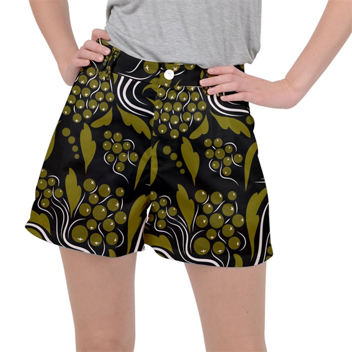 Folk flowers pattern  Ripstop Shorts