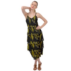 Folk Flowers Pattern  Layered Bottom Dress by Eskimos