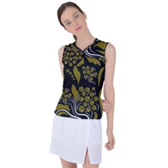 Folk Flowers Pattern  Women s Sleeveless Sports Top by Eskimos