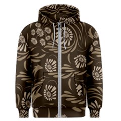 Folk Flowers Pattern  Men s Zipper Hoodie by Eskimos