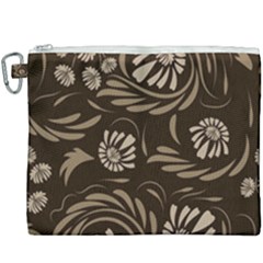 Folk Flowers Pattern  Canvas Cosmetic Bag (xxxl) by Eskimos