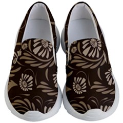 Folk Flowers Pattern  Kids Lightweight Slip Ons by Eskimos