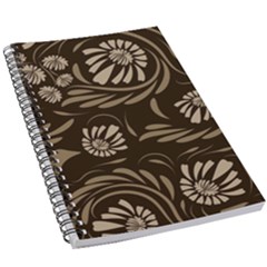 Folk Flowers Pattern  5 5  X 8 5  Notebook