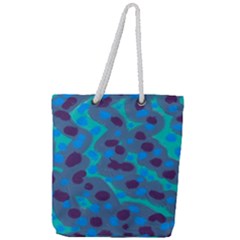 Spotted Full Print Rope Handle Tote (large)