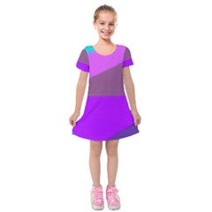 7 Colors Kids  Short Sleeve Velvet Dress