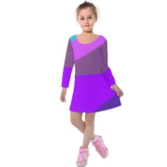 7 Colors Kids  Long Sleeve Velvet Dress