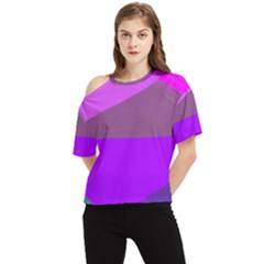 7 Colors One Shoulder Cut Out Tee