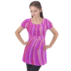 Peppermint  Puff Sleeve Tunic Top by kiernankallan