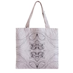 Mono Repeats I Zipper Grocery Tote Bag