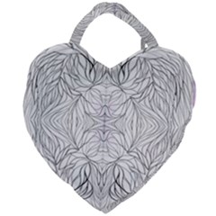 Mono Repeats Iii Giant Heart Shaped Tote