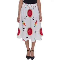 Slices Of Red And Juicy Watermelon Perfect Length Midi Skirt by SychEva