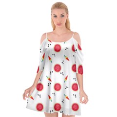 Slices Of Red And Juicy Watermelon Cutout Spaghetti Strap Chiffon Dress by SychEva