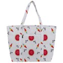 Slices Of Red And Juicy Watermelon Zip Up Canvas Bag View3