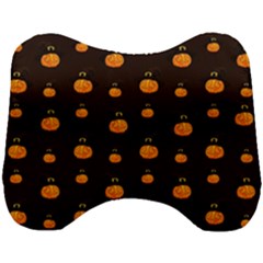 Halloween Pumpkins Pattern, Witch Hat Jack O  Lantern Head Support Cushion by Casemiro