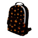 Halloween pumpkins pattern, witch hat Jack O  Lantern Flap Pocket Backpack (Large) View1