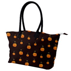 Halloween Pumpkins Pattern, Witch Hat Jack O  Lantern Canvas Shoulder Bag by Casemiro