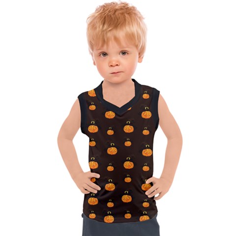 Halloween Pumpkins Pattern, Witch Hat Jack O  Lantern Kids  Sport Tank Top by Casemiro