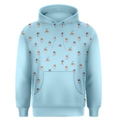 Cute Kawaii Dogs Pattern At Sky Blue Men s Core Hoodie by Casemiro