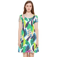 Colorfull Inside Out Cap Sleeve Dress