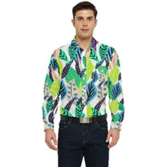 Colorfull Men s Long Sleeve Pocket Shirt  by Sparkle