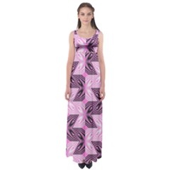 Abstract Empire Waist Maxi Dress