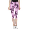 Abstract Inside Out Lightweight Velour Capri Leggings  View1