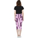 Abstract Inside Out Lightweight Velour Capri Leggings  View2