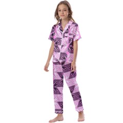 Abstract Kids  Satin Short Sleeve Pajamas Set