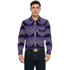 Digital Waves Men s Long Sleeve Pocket Shirt 