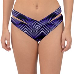 Digital Waves Double Strap Halter Bikini Bottom