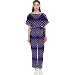 Digital Waves Batwing Lightweight Jumpsuit