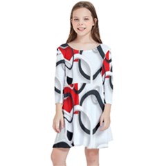 Modern Art Kids  Quarter Sleeve Skater Dress