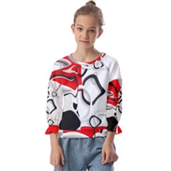 Modern Art Kids  Cuff Sleeve Top