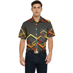 Modern Geometry Men s Short Sleeve Pocket Shirt 