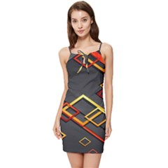 Modern Geometry Summer Tie Front Dress by Sparkle