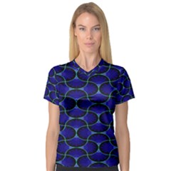 Abstract Geo V-neck Sport Mesh Tee