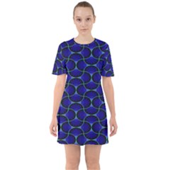 Abstract Geo Sixties Short Sleeve Mini Dress by Sparkle