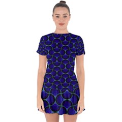 Abstract Geo Drop Hem Mini Chiffon Dress by Sparkle