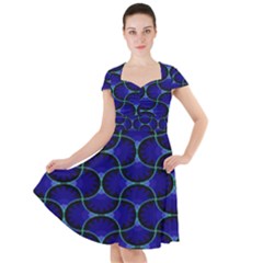 Abstract Geo Cap Sleeve Midi Dress