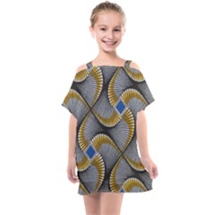 Modern Optaart Kids  One Piece Chiffon Dress