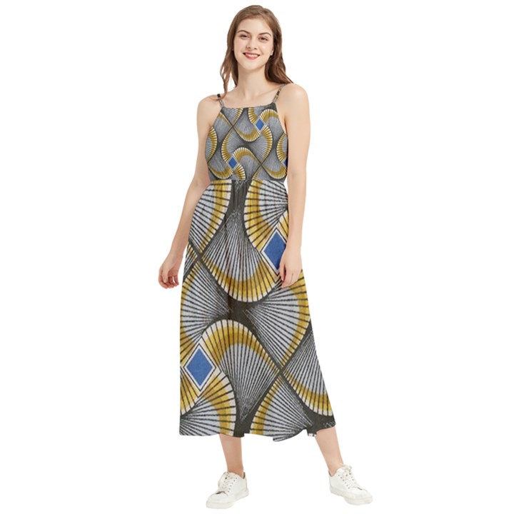 Modern Optaart Boho Sleeveless Summer Dress