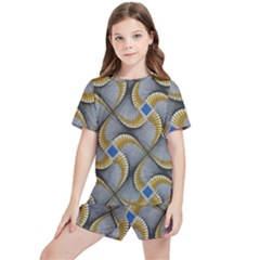 Modern Optaart Kids  Tee And Sports Shorts Set